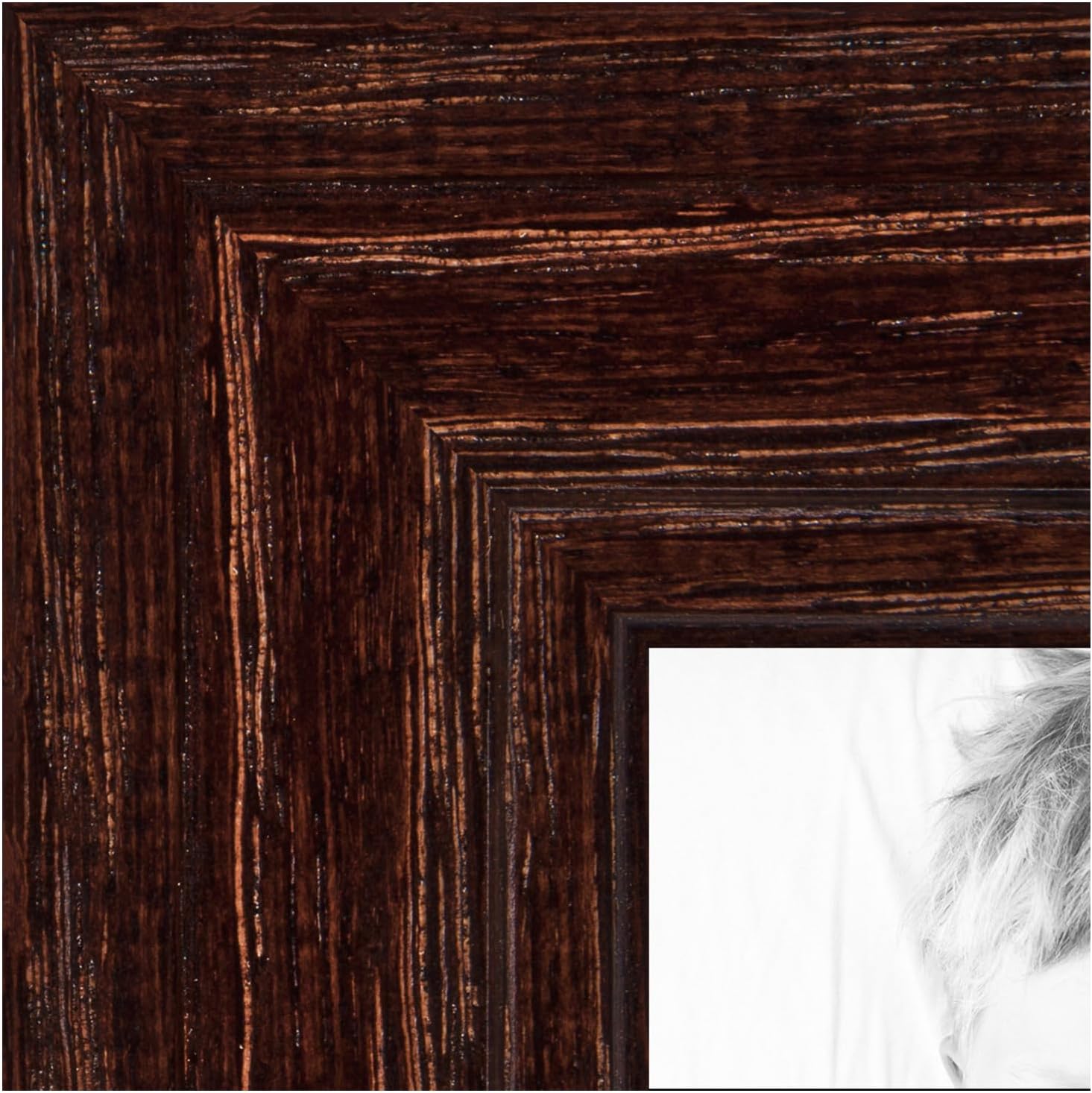 ArtToFrames 30x30 Inch Brown Picture Frame, This 1.13 Inch Custom Wood Poster Frame is Walnut, Great for Your Art or Photos - Comes with Economy Acrylic