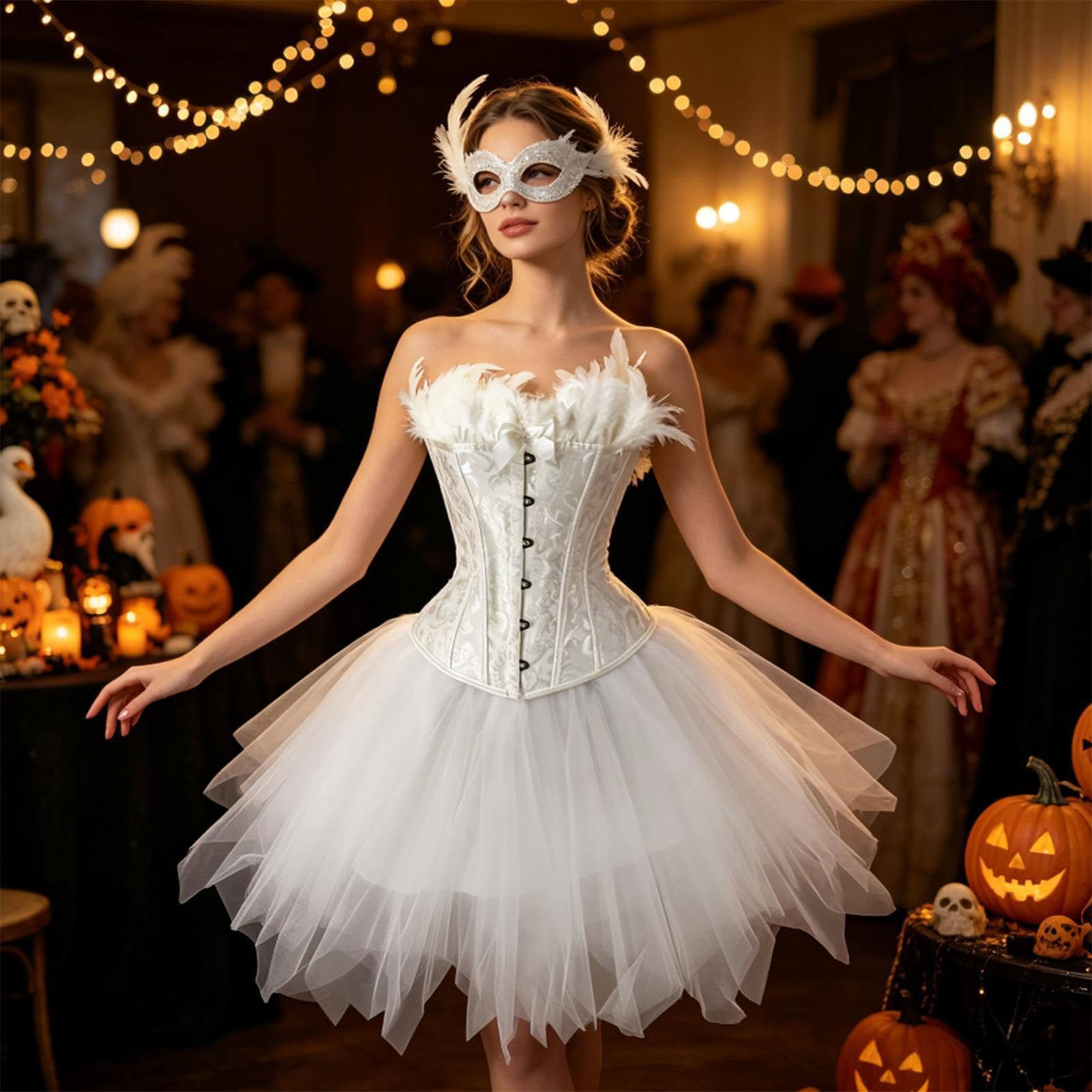 tutù da danza da donna con personaggio romantico per cosplay, in tulle
