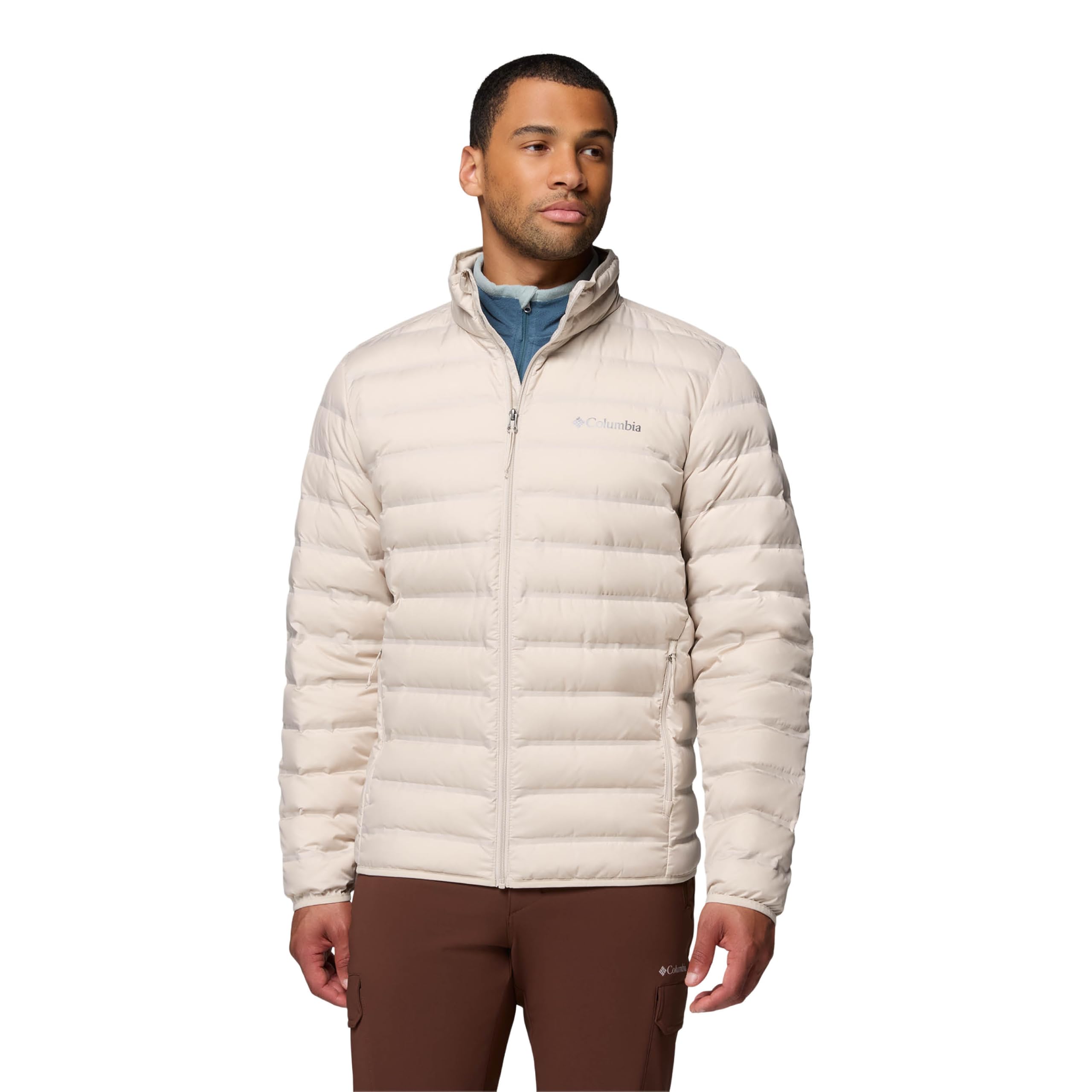 Columbia Men's Lake 22 2 Down Jacket, Puffer Down Jacket, Dark Stone, Small