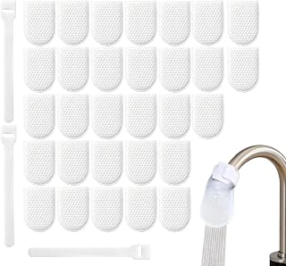 30 Stück Faucet Filter Cotton Bag, Baumwollbeutel für Wasserhahnfilter mit Strap, Spritzschutz Filterbeutel aus Baumwolle für Küchenspüle, Wasserfilter für Wasserhahn, Küche und Bad
