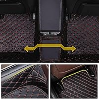 Vista 2 de Alfombrillas Personalizadas para Automóvil que se Ajustan al 95% de Todos los Climas, Alfombra de Cuero de Lujo con Patrón de Diamante, Alfombrillas