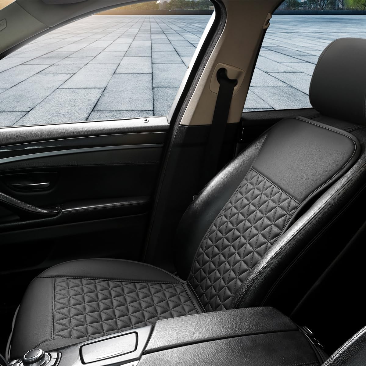 Kindersitzunterlage Auto für Citroen DS Spirit DS3 DS4 DS5, Wasserdicht Robust Autositzschoner Kindersitz, rutschfest Autositzauflage Leder Schutzmatte