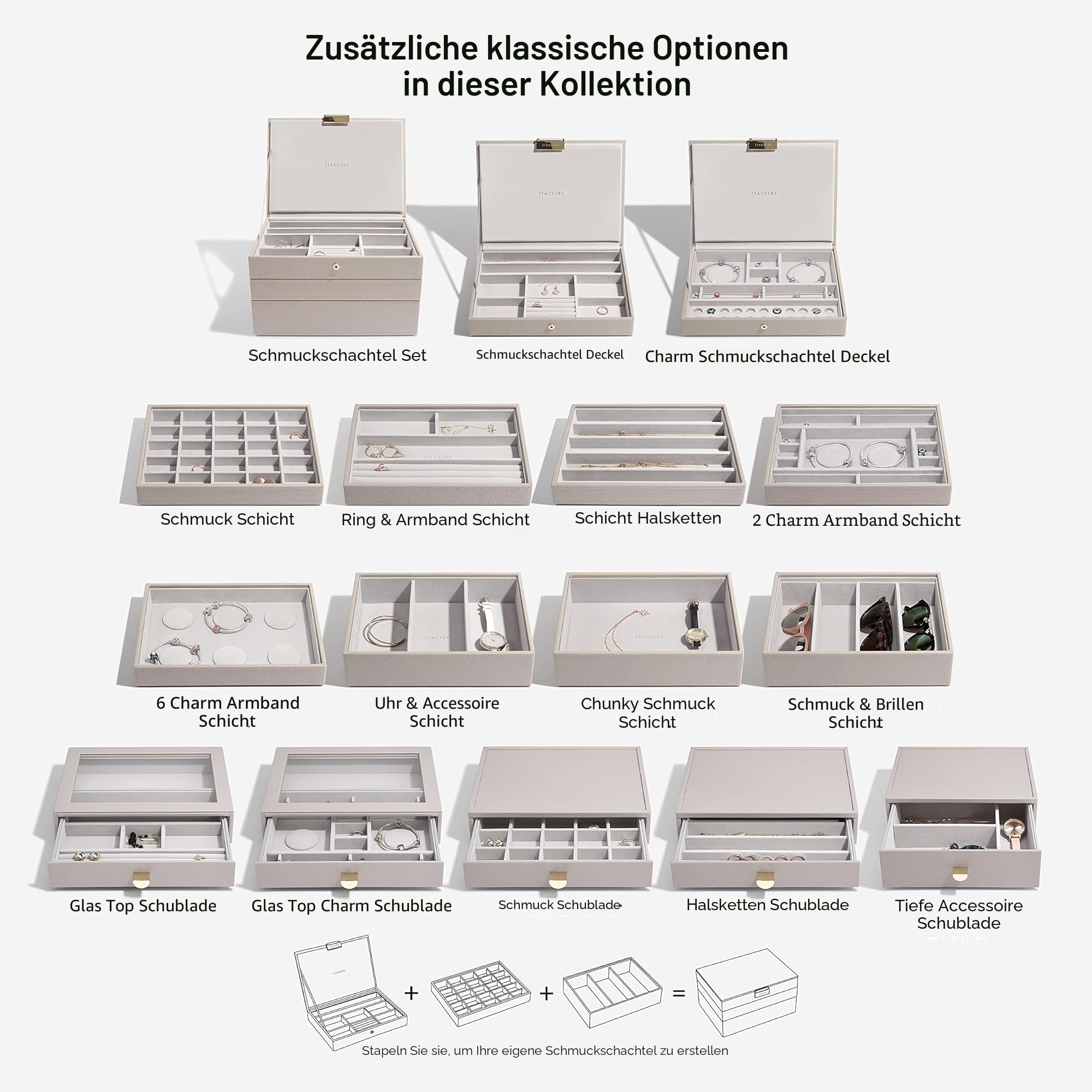 Stackers Taupe Classic Makeup Organiser