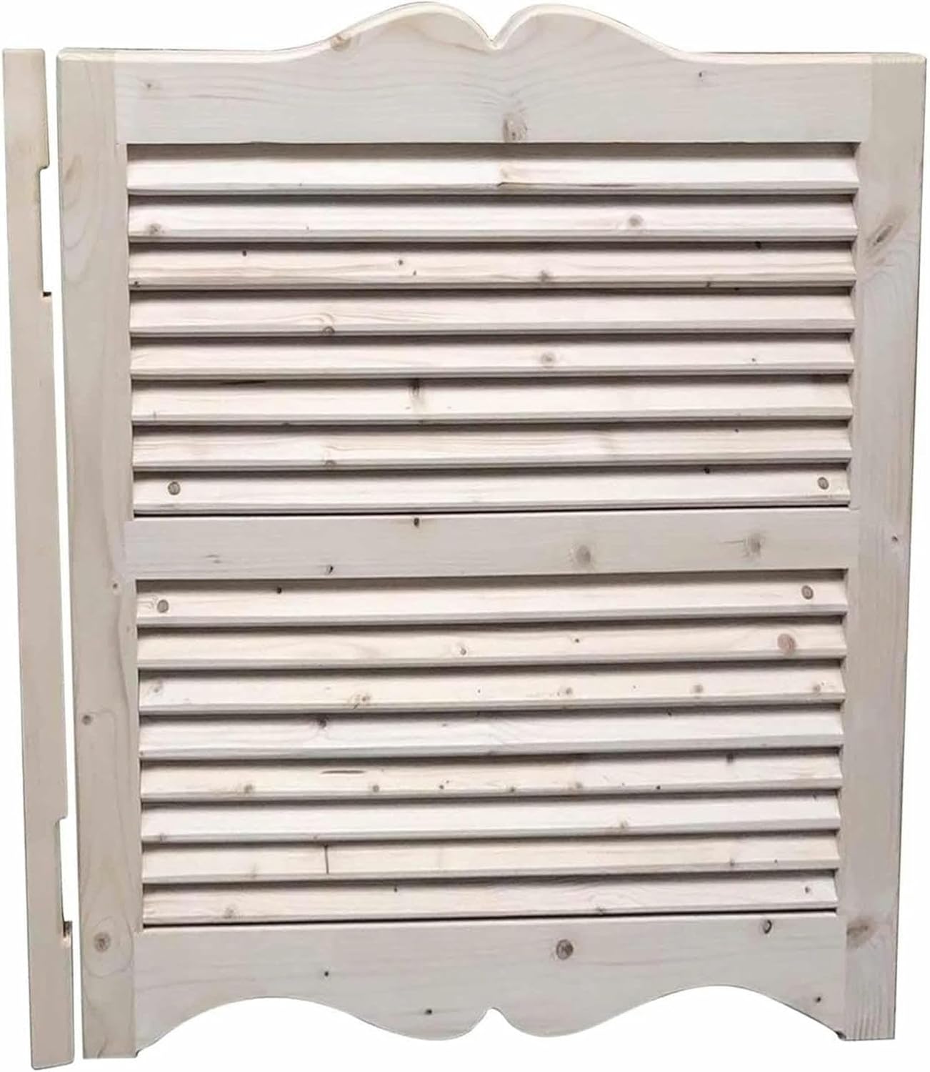 Wooden Cafe Saloon Swing Doors, Unpainted Swinging Door for Kitchen Doorway, Hallway Bar Restaurant Café Doors, Home Decor Half Waist Gate Partition