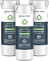 GLACIER FRESH XWFE Refrigerator Water Filter Replacement with Chip - NSF/ANSI 42 Certified, Pack of 3 for GE Fridges