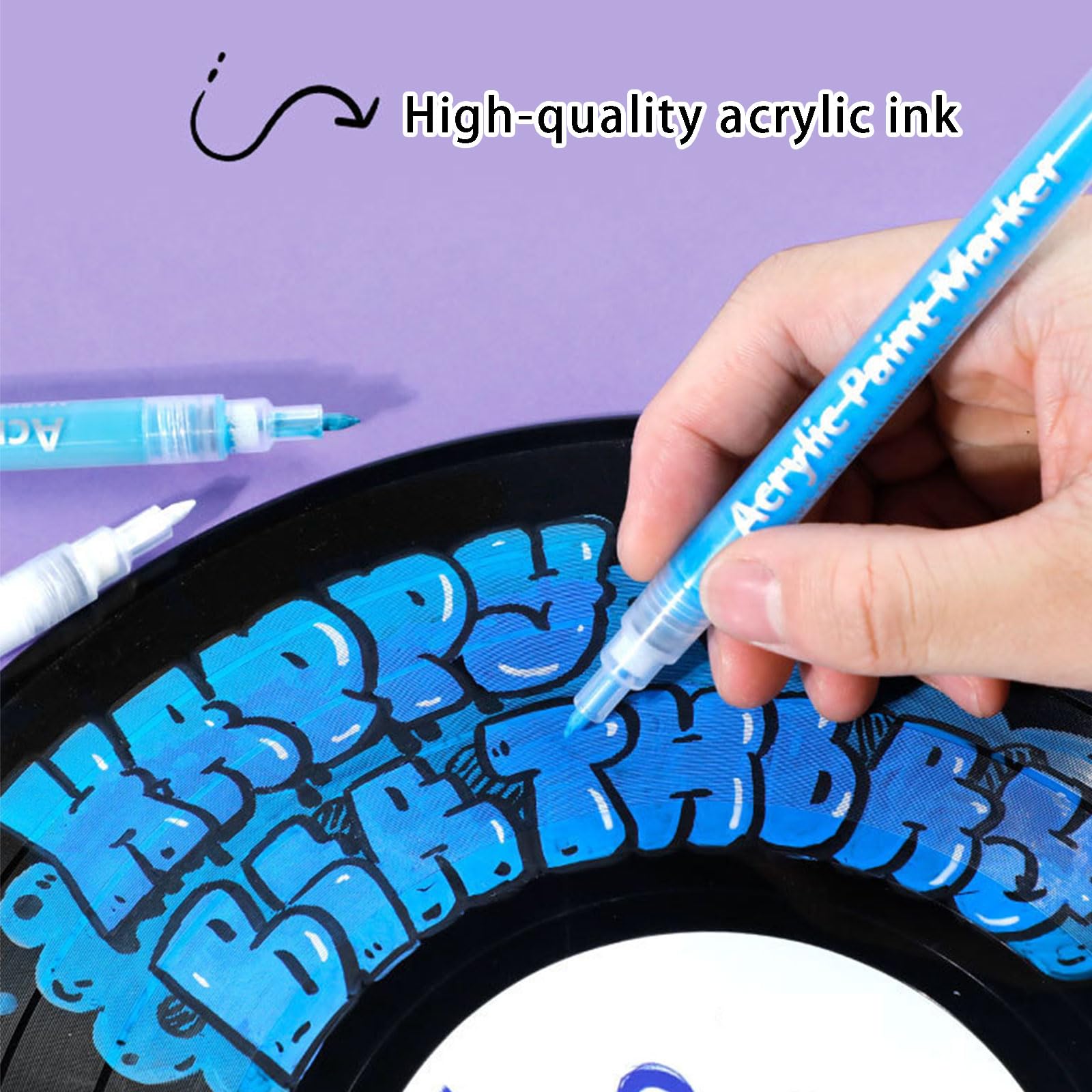 Rotuladores de pintura para uñas artísticas, bolígrafos de dibujo para pintura acrílica y decoración, punta de alta precisión, tintas de secado rápido, bolígrafos para manualidades