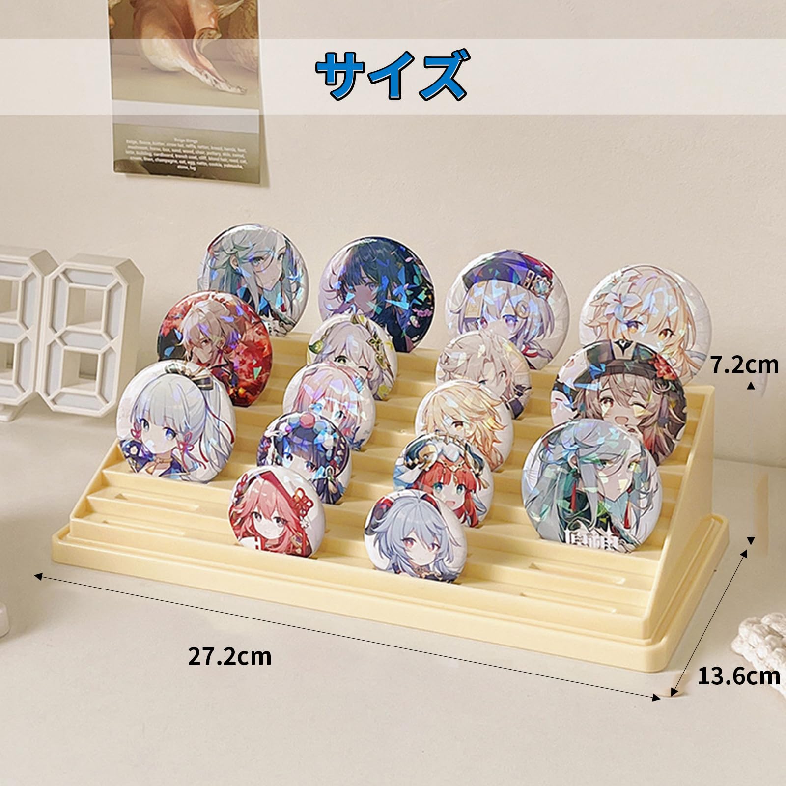 Amazon.co.jp: TSUKUMIRU 缶バッジ ディスプレイ スタンド 展示 収納