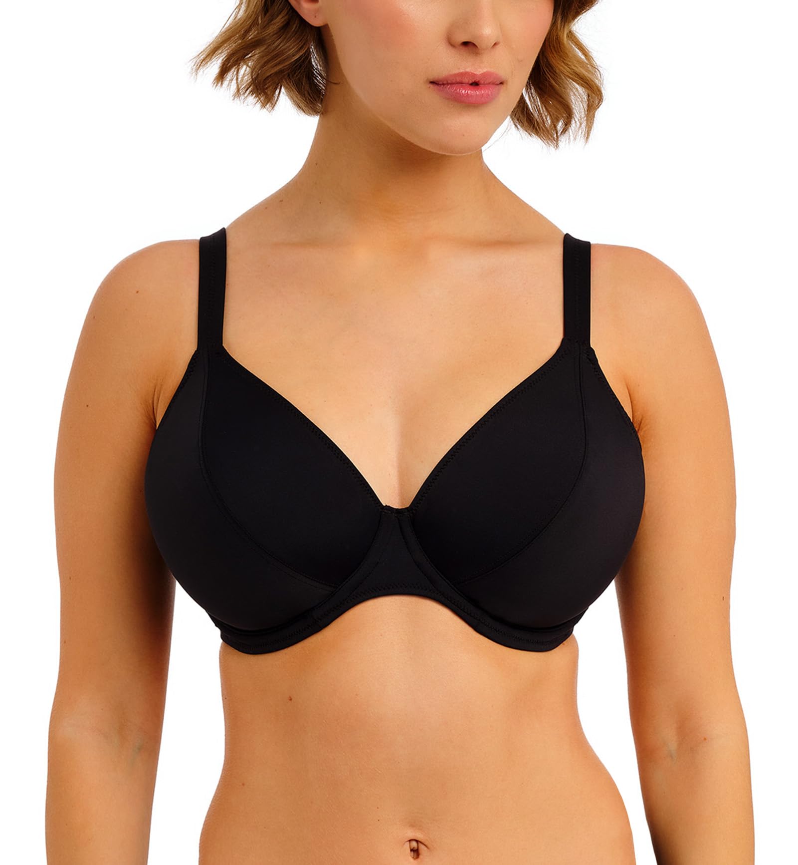 Freya Swim Women's Plain Black Jewel Cove Underwire Bikini Top, 38G