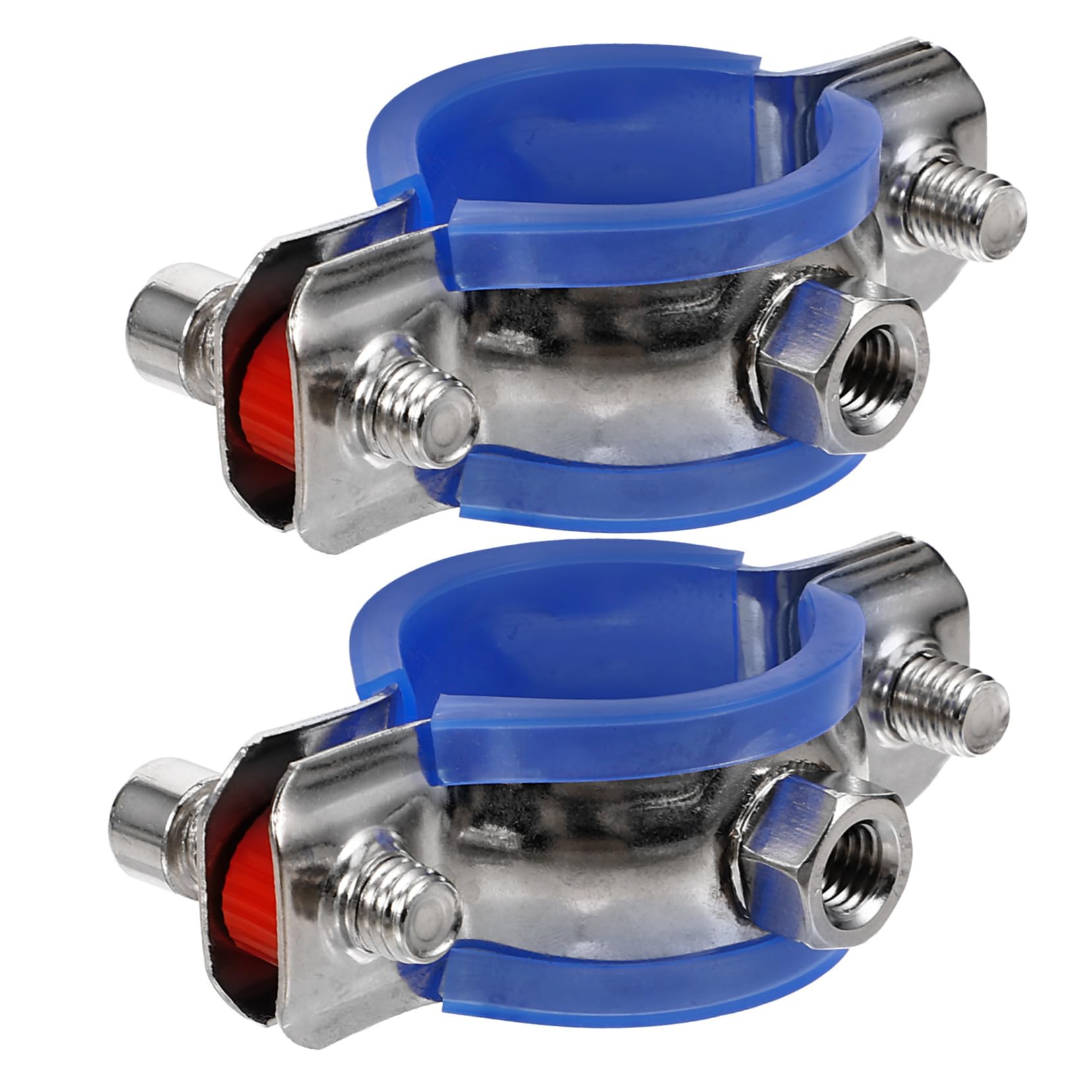 NUOBESTY 5 Ensembles Collier De Serrage En Acier Inoxydable Pince Robuste Colliers Pour Tuyau Serrer Support Mur Collier De Serrage Pour Tuyau Agrafe Pépin Pinces À Tuyaux 2 Pièces * 5