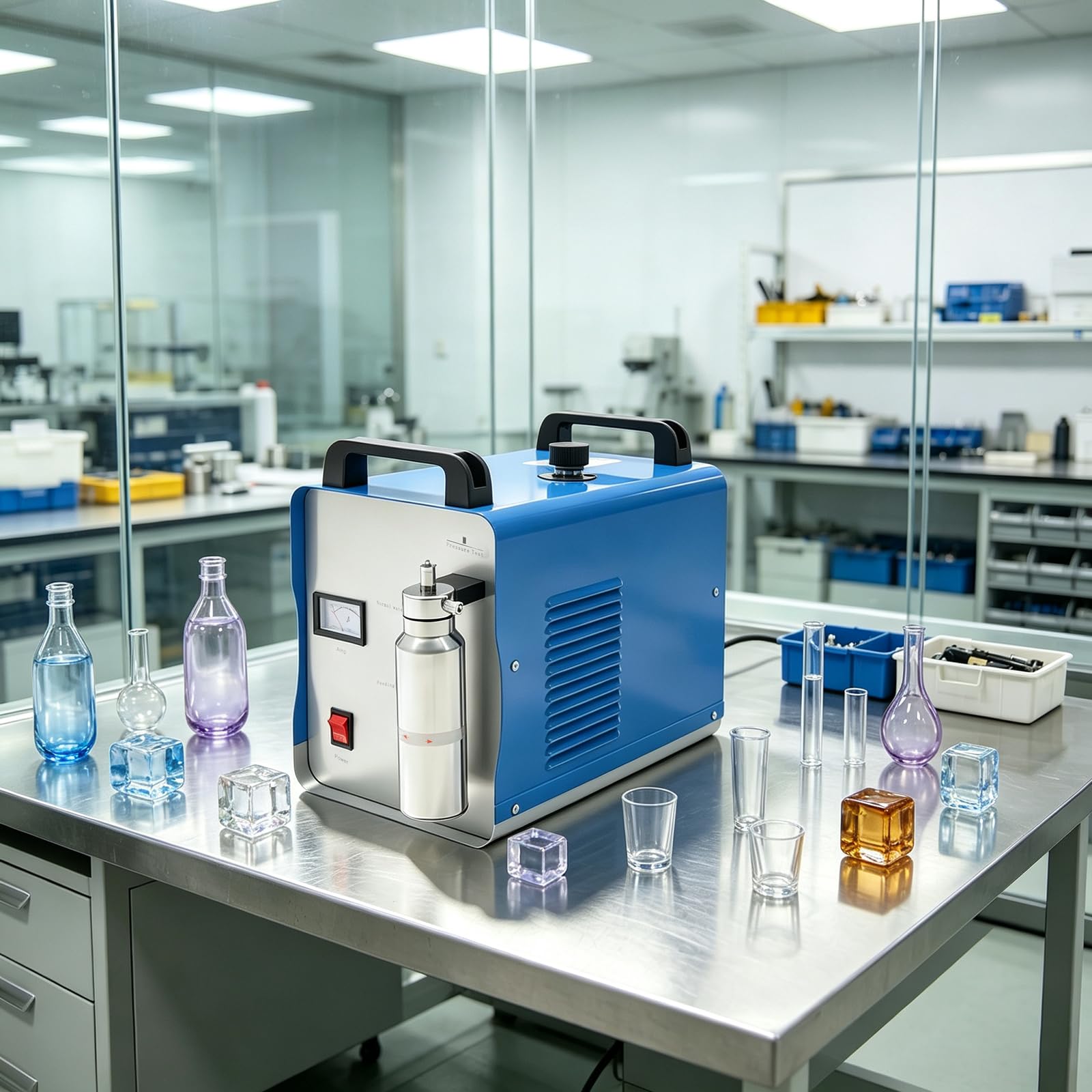 HHO Acryl Poliermaschine Flammenpolierer Wasserstoff Schweißgerät H160A | 75L/H Gasleistung, über 2800°C Flamme, für Plexiglas unter 5mm & Feinschweißen, mit Wasser betrieben, ohne Elektrolytpulver