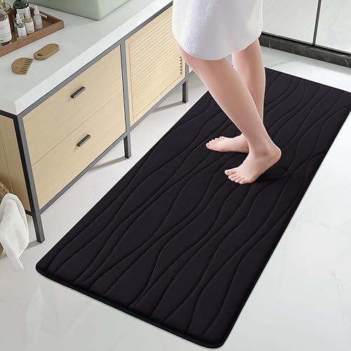 Miniatura 50 de Buganda - Alfombra de baño de espuma viscoelástica 24x16, tapetes de baño extra suaves y absorbentes, antideslizantes y lavables a máquina para el