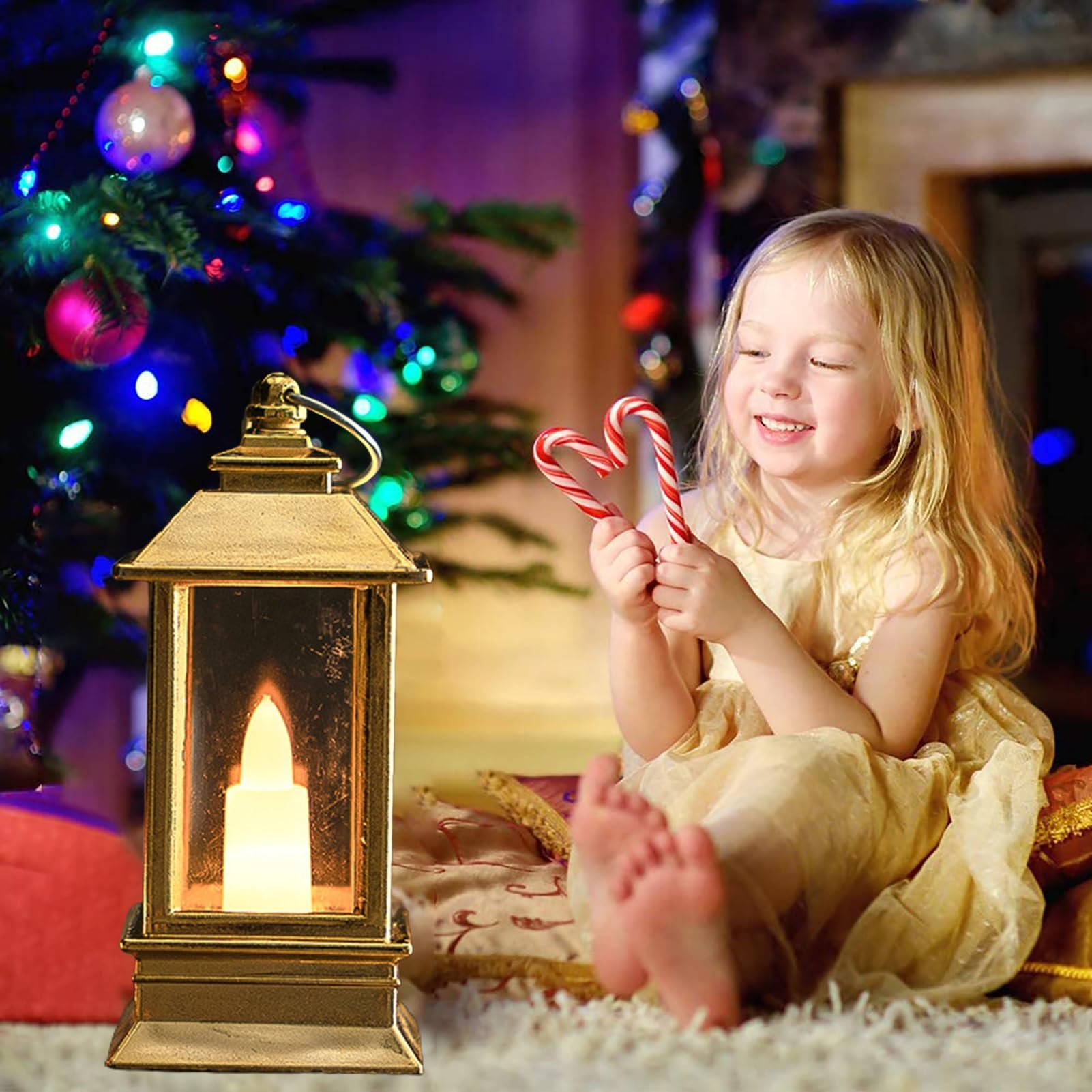 Vintage Laternen 4er-Set Mit Flackernden LED-Kerzen – Batteriebetrieben, Inkl. Fernbedienung – Für Hochzeit, Weihnachten & Deko