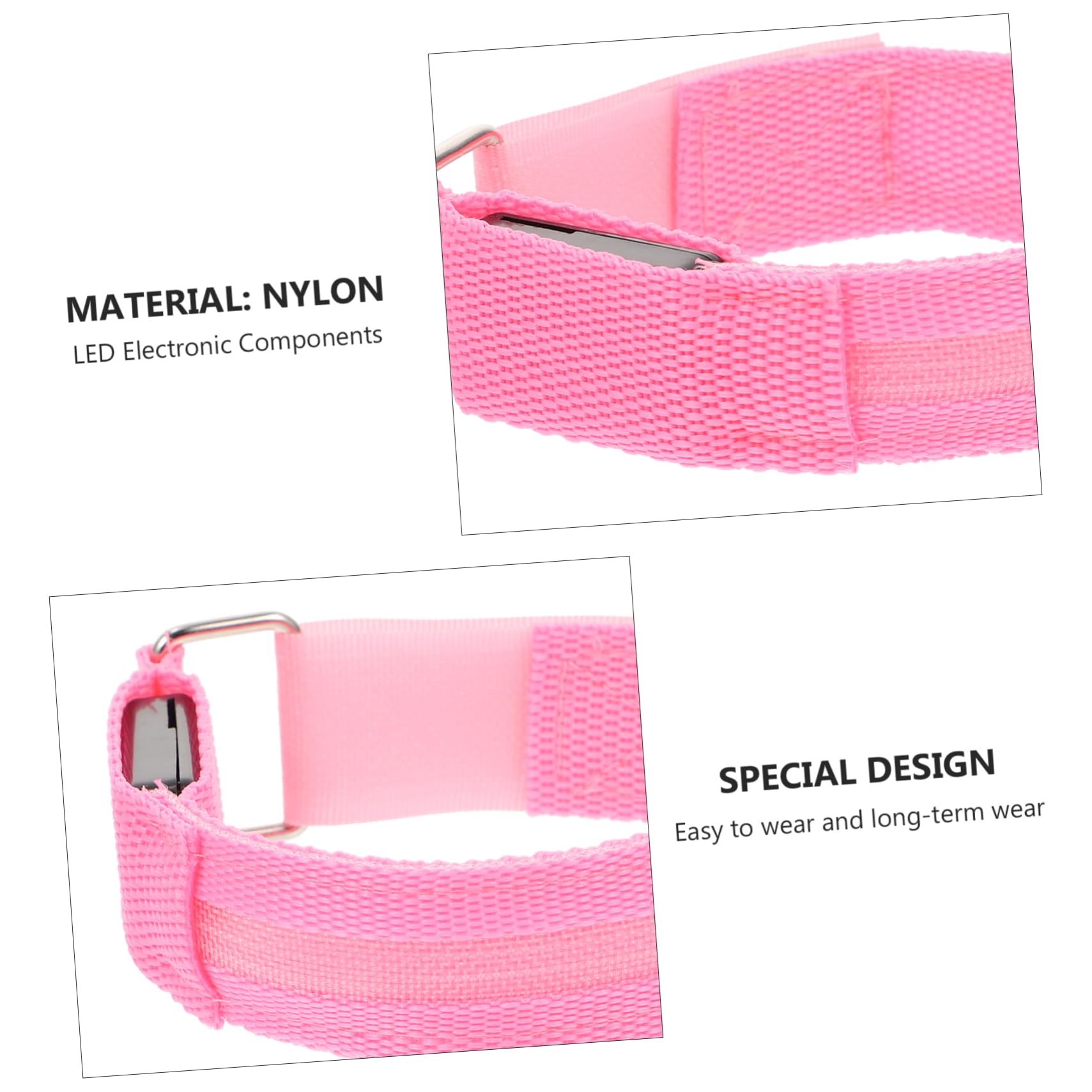 ibasenice Bracciali LED Ricaricabili per Corsa Notturna Strisce Sicurezza per Sport all Alta visibilità E Passeggiate 2 * 2