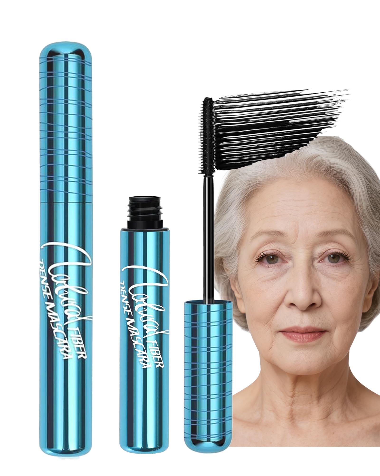 Mascara for Older Women 60 Plus,Black Waterproof Prime Mascara for Seniors 1pcs