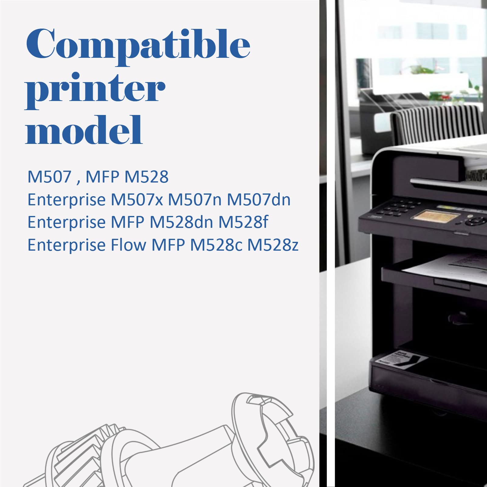 Valinkso CF289X 89X 89A Cartucho De Tóner Negro (con Chip) Reemplazo Compatible Para HP 89X CF289X 89A CF289A Para Enterprise M507n M507dn M507x M507dng MFP M528dn M528f M528z M507 M528 Impresora