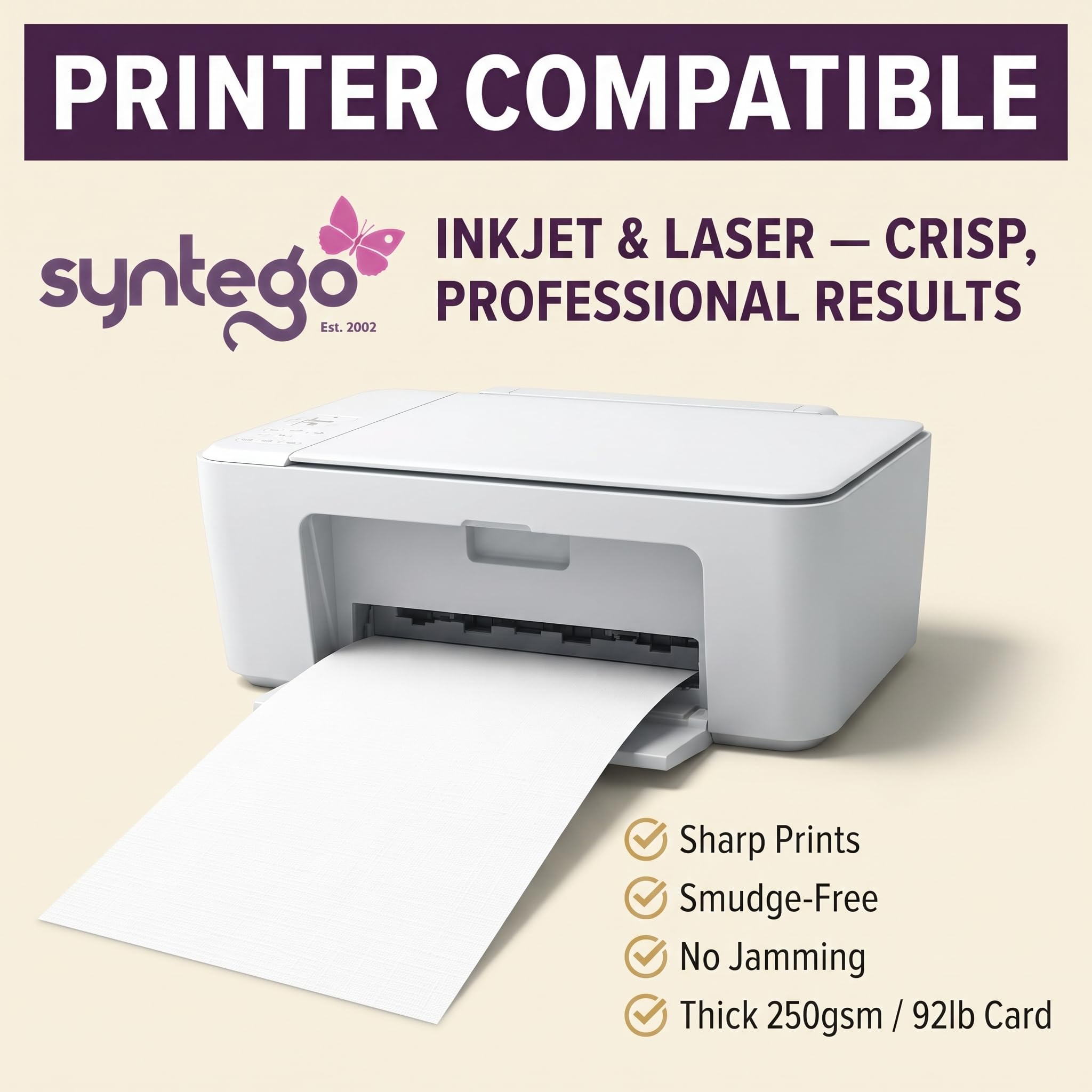 A4 Card White Silkweave Linen Textured Matt 250gsm x 10 Sheets