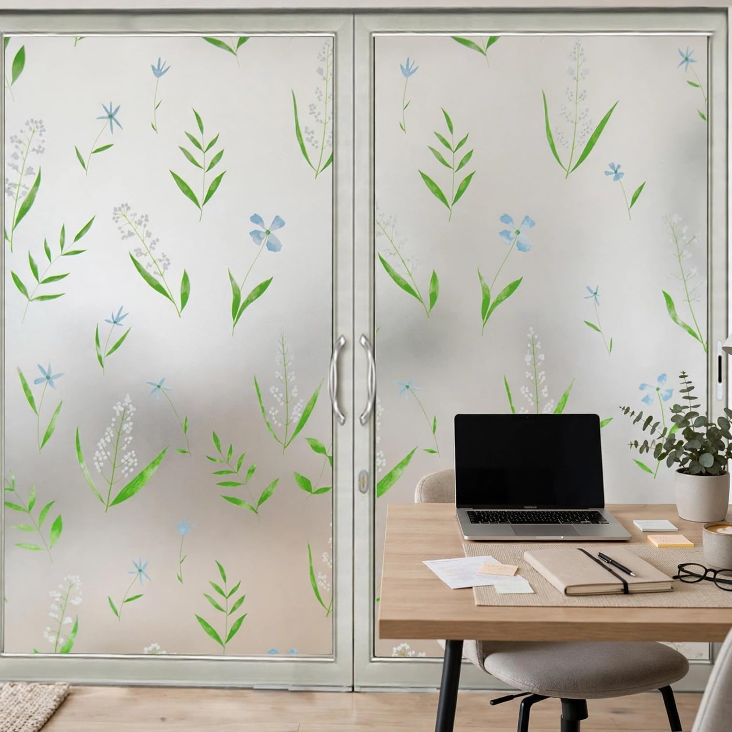 Frosted Jasmine Window Film - Privacy & UV Protection -6 Frosted Jasmine Window Film - Privacy & UV Protection -6