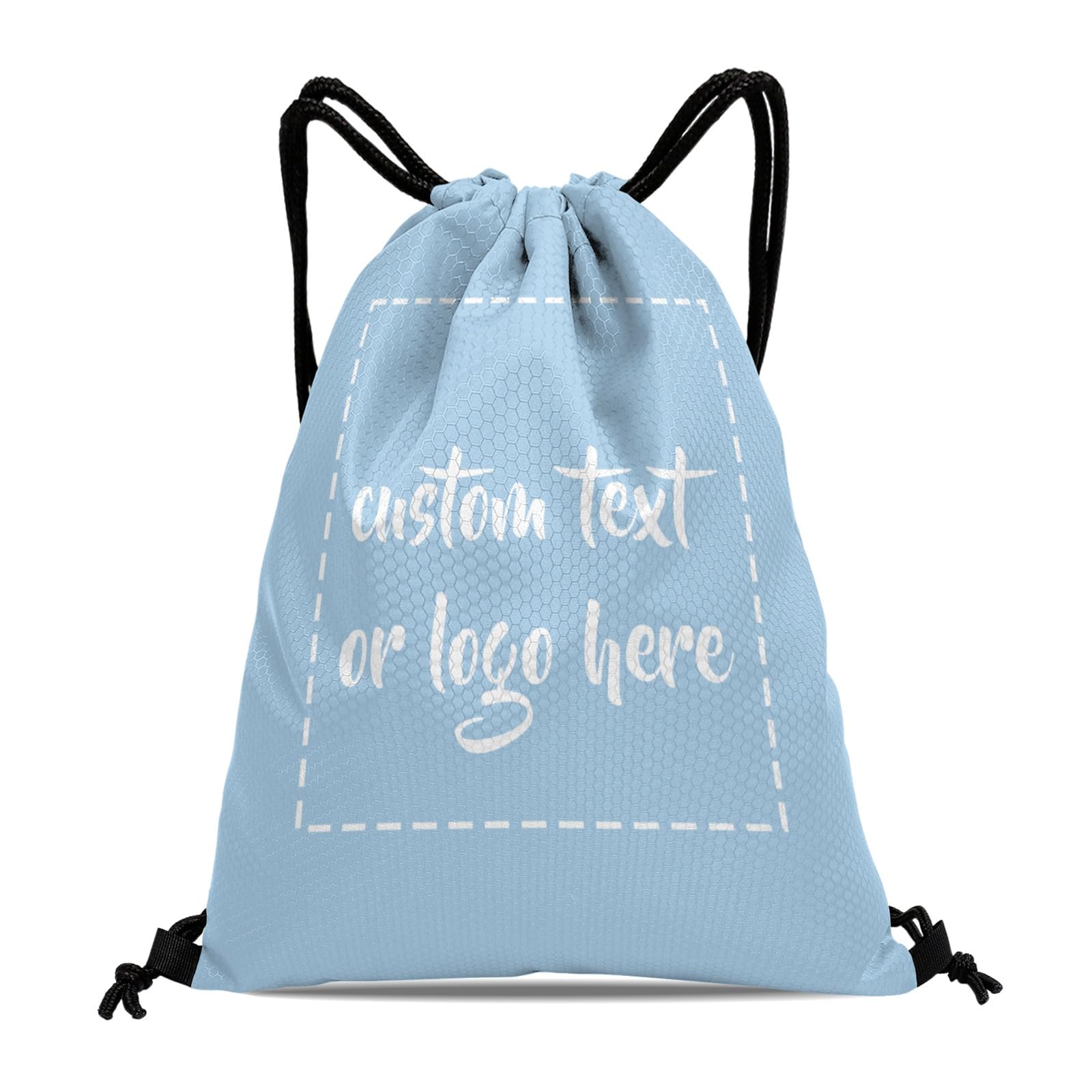 Custom Drawstring Bags with Logo Name Text Oxford Cloth Personalized Drawstring Backpack Waterpoof Customized Drawstring Pockets Cinch Sack for Gym, Outdoor, Indoor, Sports, 1 Pack