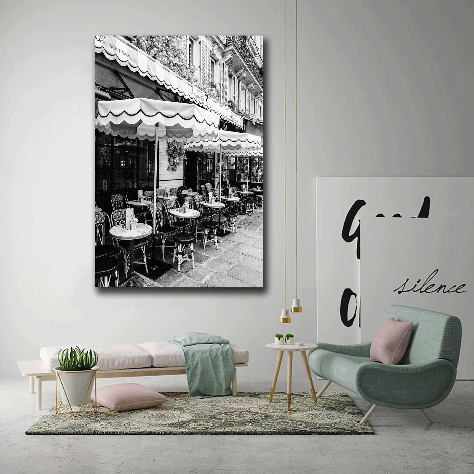 Amazon.com: NINGJINJU Poster Wall Art Print Black And White Paris