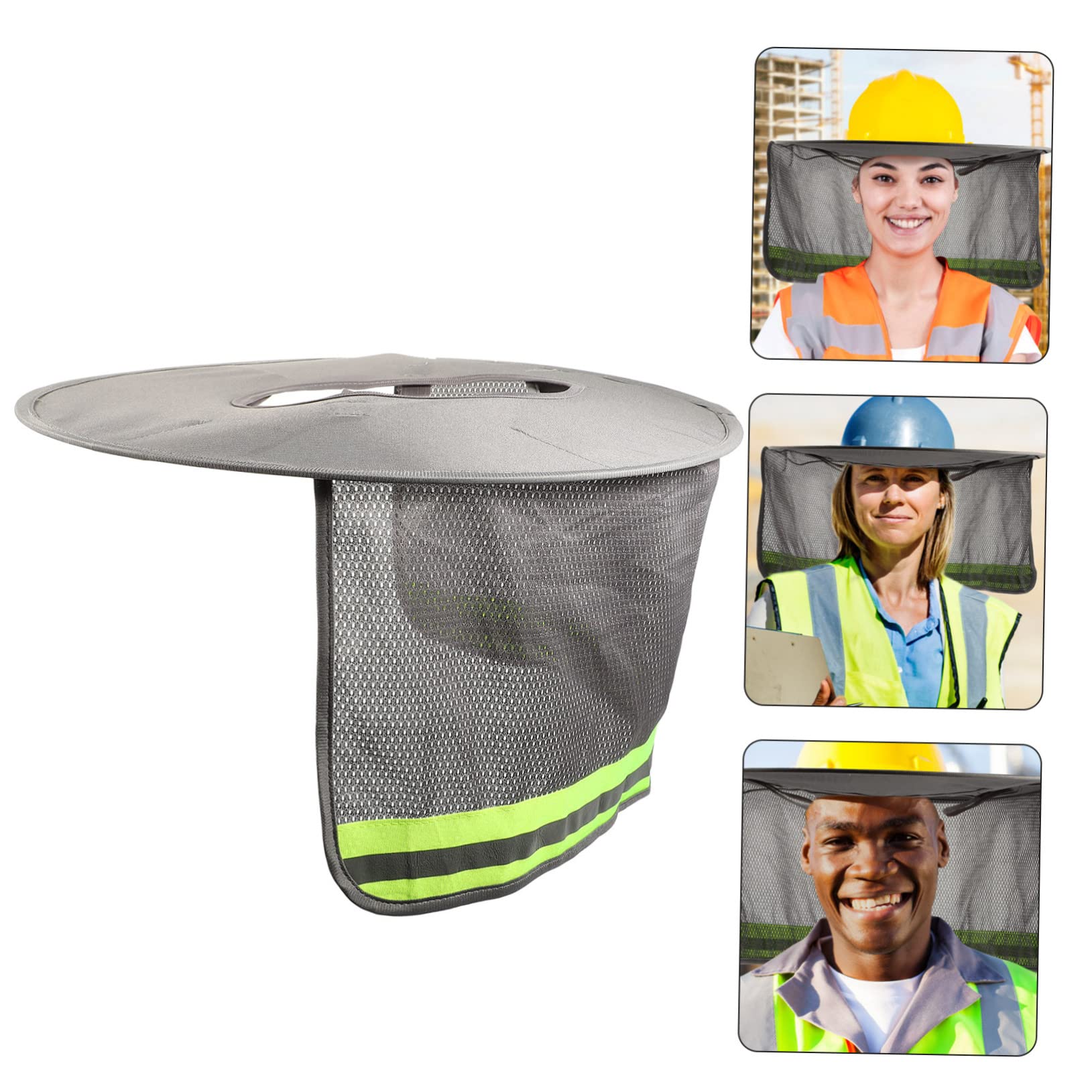 Artibetter 6piezas Sombrero De Seguridad Protección UV y Sombra para Cuello Accesorio Reflectante para Casco Duro para Trabajadores De Construcción y Sanidad