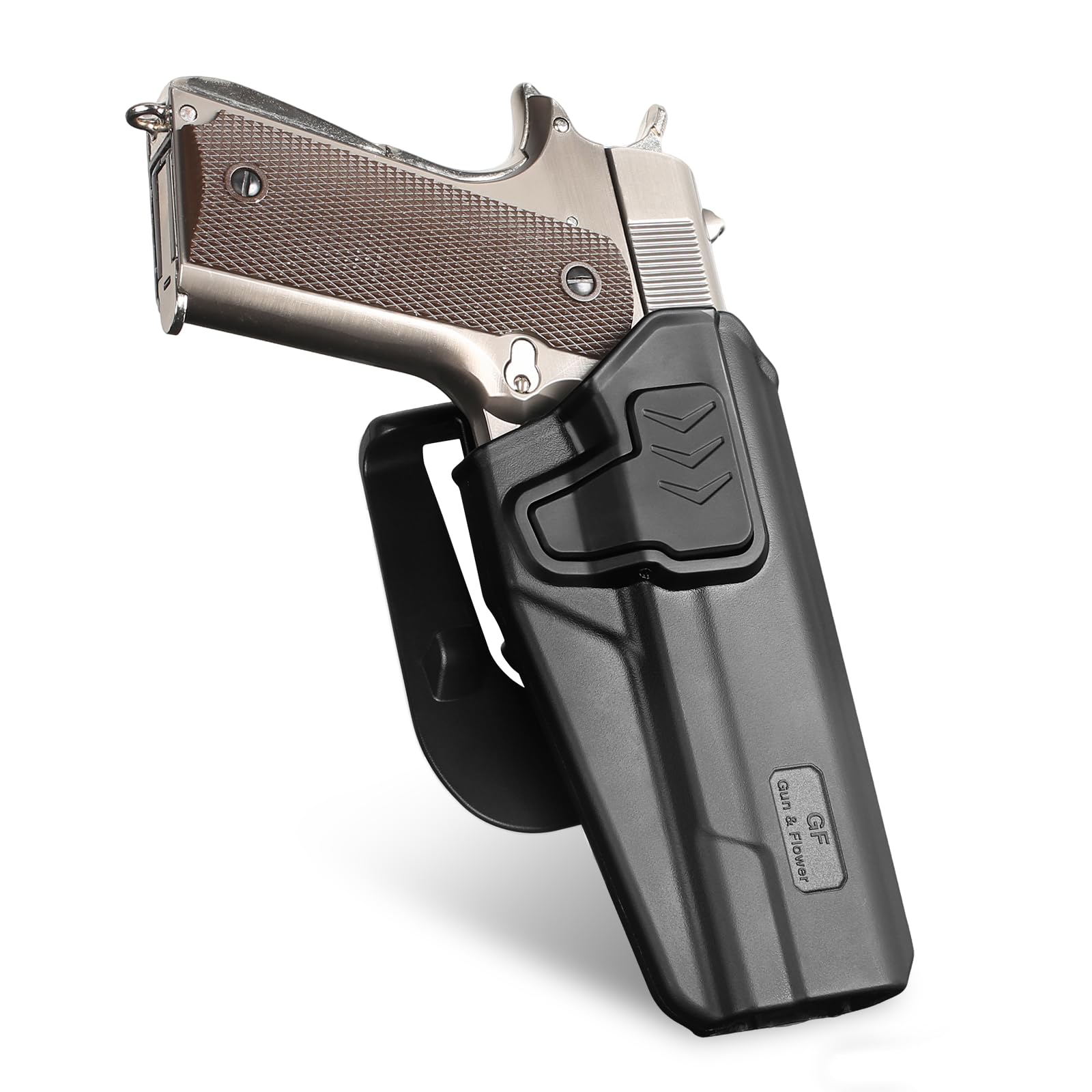 OWB 1911 Holster – Compatible with No Rail Colt 1911/ Elite Force 1911/ Kimber 1911/ Rock Island Armory 1911/ Springfield 1911/ S&W 1911/Taurus 1911/Ruger 1911 and More 5" Barrel 1911 Models