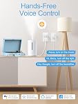 EIGHTREE Mini Smart Plug 5GHz Wi-Fi Compatible, Smart Plugs That Work with Alexa & Google Home &SmartThings, Energy Monitor, Remote Control, Timer & Schedule, Wi-Fi Plugs 15A, 2 Packs