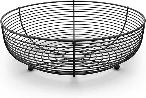 CAXXA Countertop Fruit Bowl, Wire Basket for Fruits, Breads, Vegetables,Snacks,