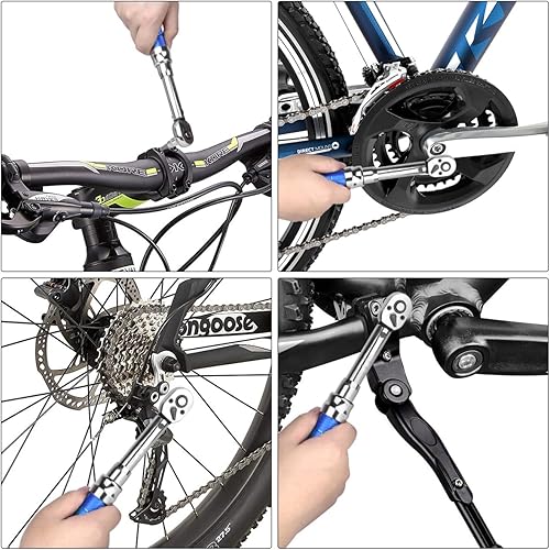 Miniatura 7 de COTOUXKER Juego de llaves dinamométricas para bicicleta, llave dinamométrica de 14 de pulgada de 2 a 24 Nm, kit de herramientas para bicicleta para