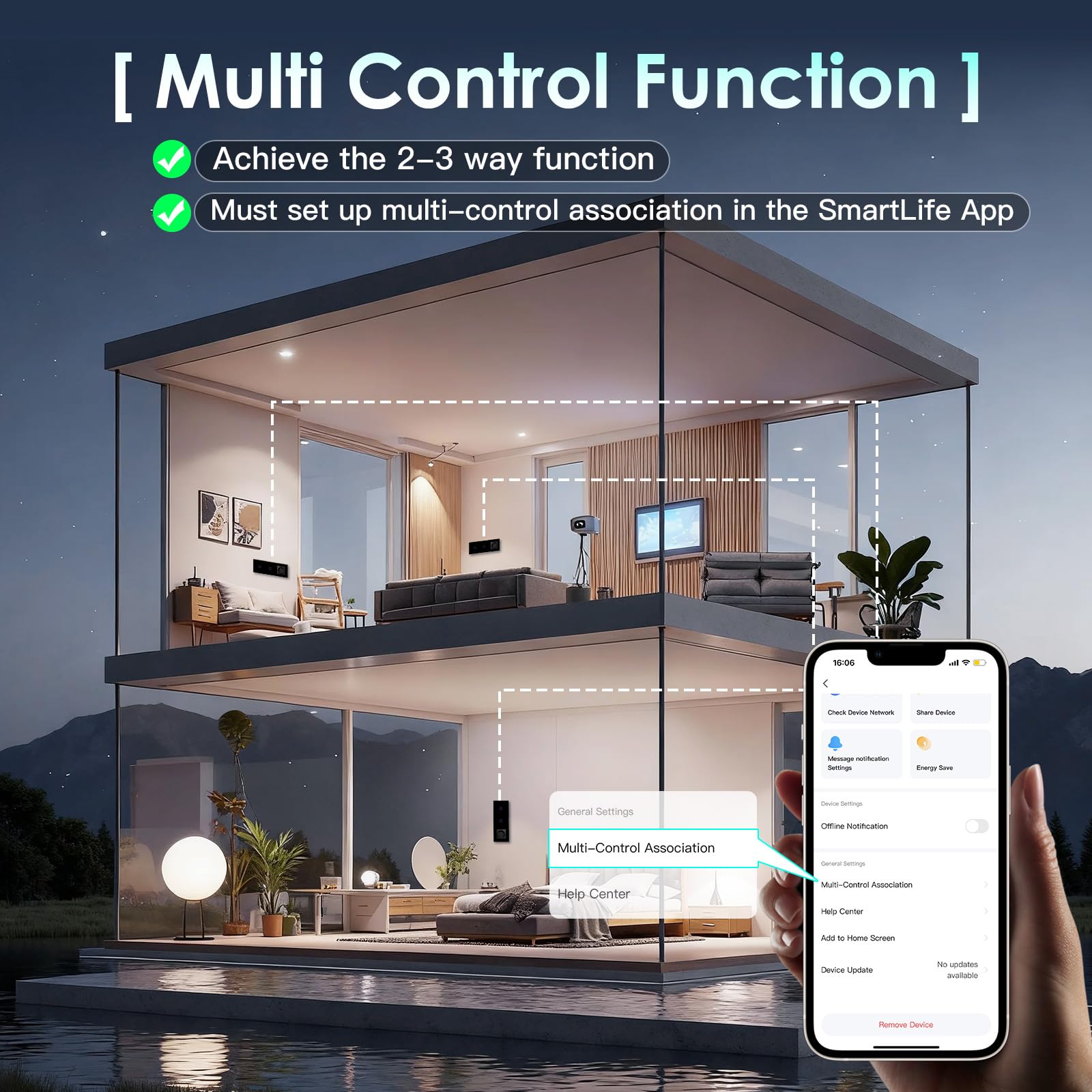 BSEED Normalne gniazdko z przełącznikiem światła Smart Alexa, kompatybilne z Alexa, Google Home, podwójny inteligentny włącznik światła ze szklanym ekranem dotykowym, 1-drożny, 1-drożny, 16 A, czarne