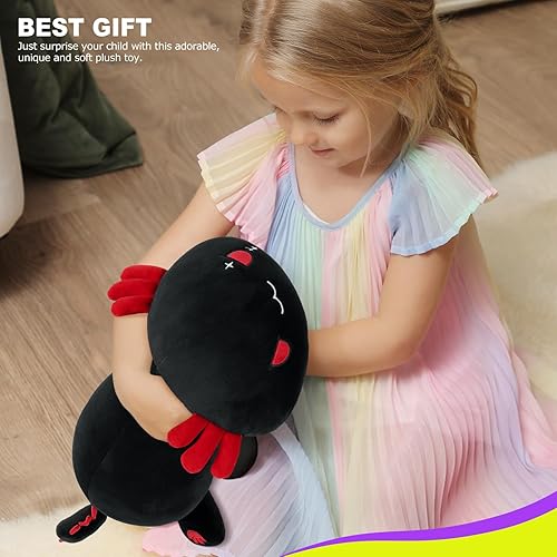 Miniatura 4 de Onsoyours - Peluche lindo de ajolote de 48 cm, animal de peluche grande y suave de salamandra, almohada grande de peluche, juguete de peluche kawaii