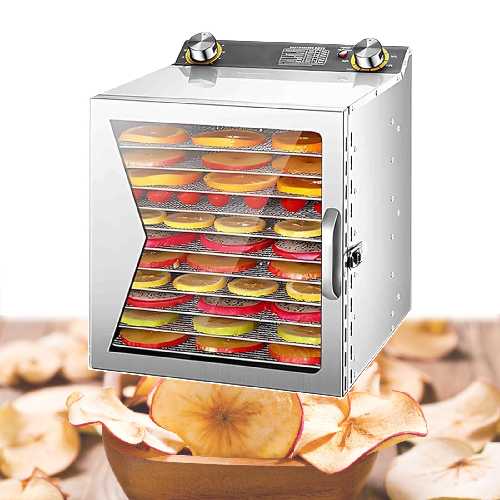Liofilizzatore commerciale da 1000 W e disidratatore alimentare, disidratatore elettrico per carne secca a 6/8/12 strati, temperatura di 90°C e timer di 48 ore, disidratatore per carne secca, carne,