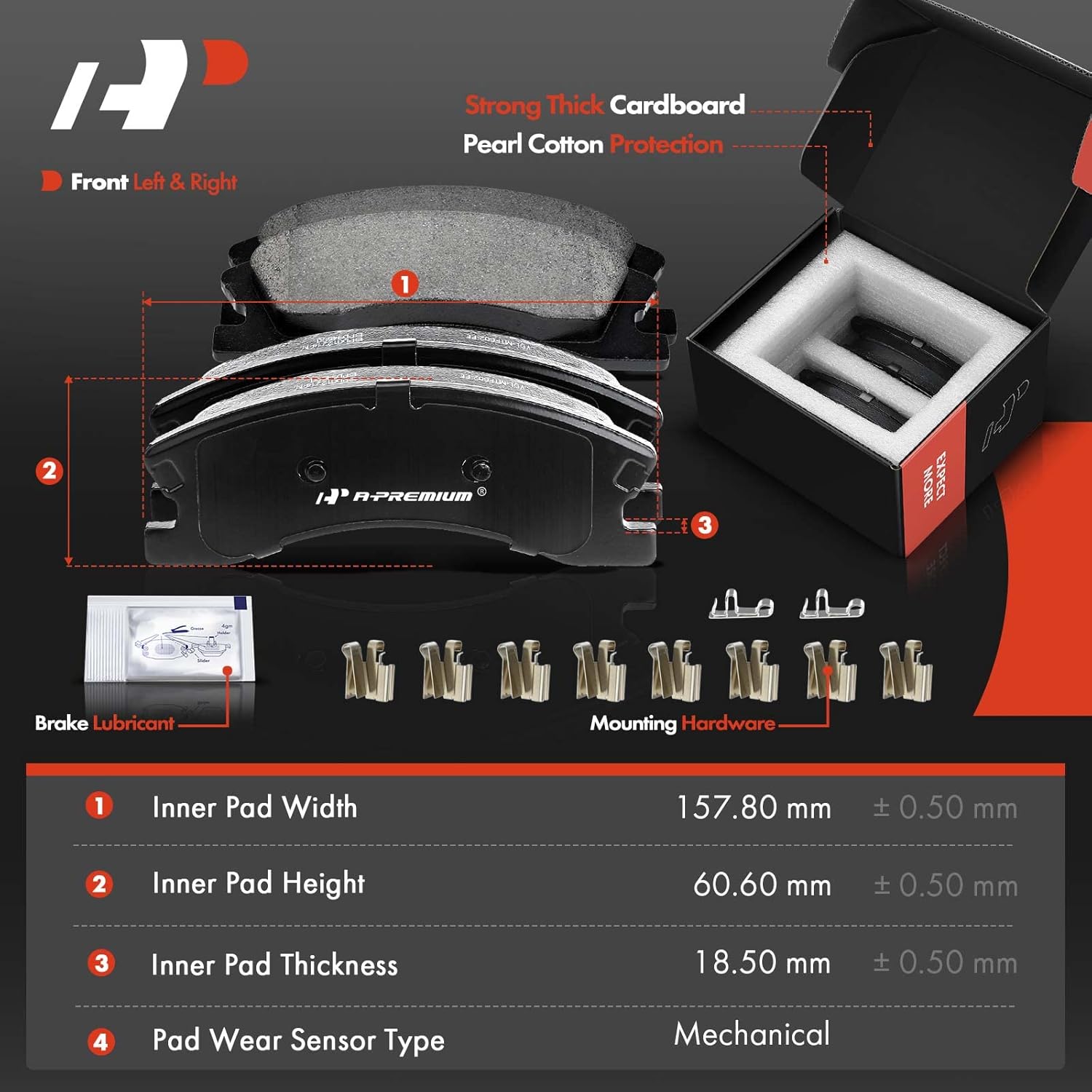A-Premium Front Disc Brake Rotors and Ceramic Pads Kit with Calipers Compatible with Jeep Grand Cherokee 1999 2000 2001 2002 2003 2004 4.0L 4.7L Replace# 5093180AA, 5093181AA 8-PC Set