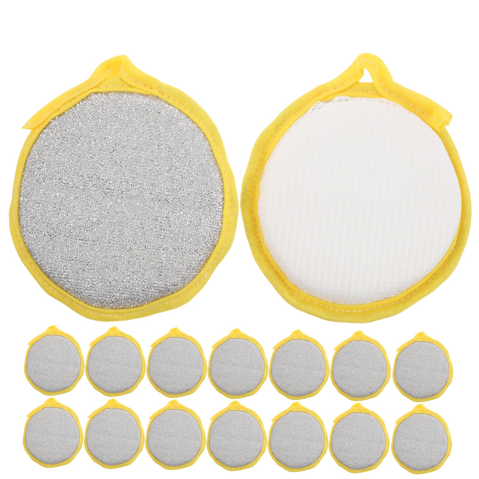 UKCOCO Esponjas de Limpieza de Cocina para Fregar Platos, Doble Cara, Antirayaduras, Orificio para Colgar, 30 Piezas para Lavar Ollas y Sartenes