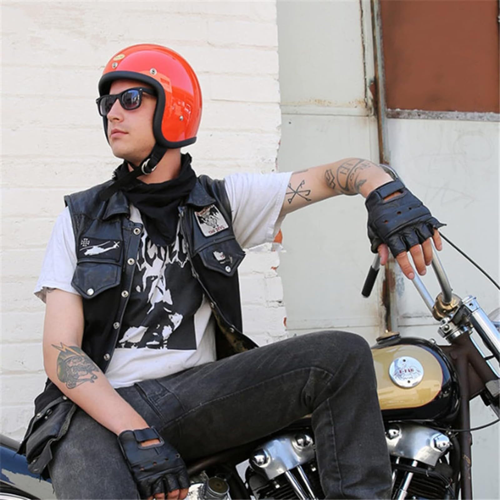 Casque Moto Japonais à Visage Ouvert Casque Moto Jet Petit Corps Casque Demi-Recouvert en Fibre Verre Casque Rétro Adulte 3/4 Approuvé ECE Casque Protection Hommes Et Femmes