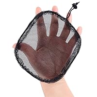 Vista 1 de 5 redes para el pelo para hacer cola de caballo afro y moño de pelo afro – Red de pelo negro sin pegamento con 10 peines de peluca – correa