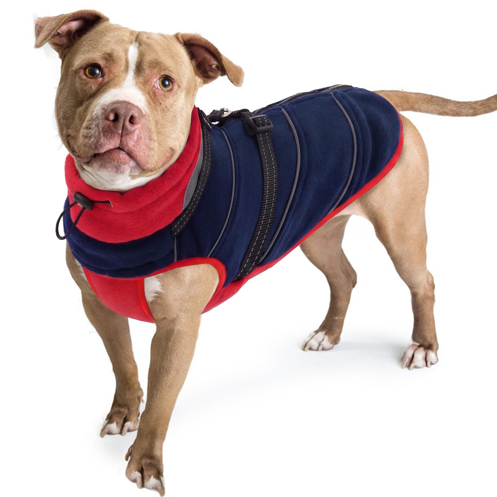 Dog All In One Suit, 2-In-1 Dog Coat Step Into(Navy, 3XL)