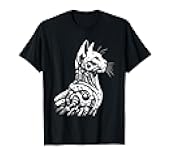 Cat Robotics Bio Mechanical Sci-Fi Cyberpunk Futuristic T-Shirt