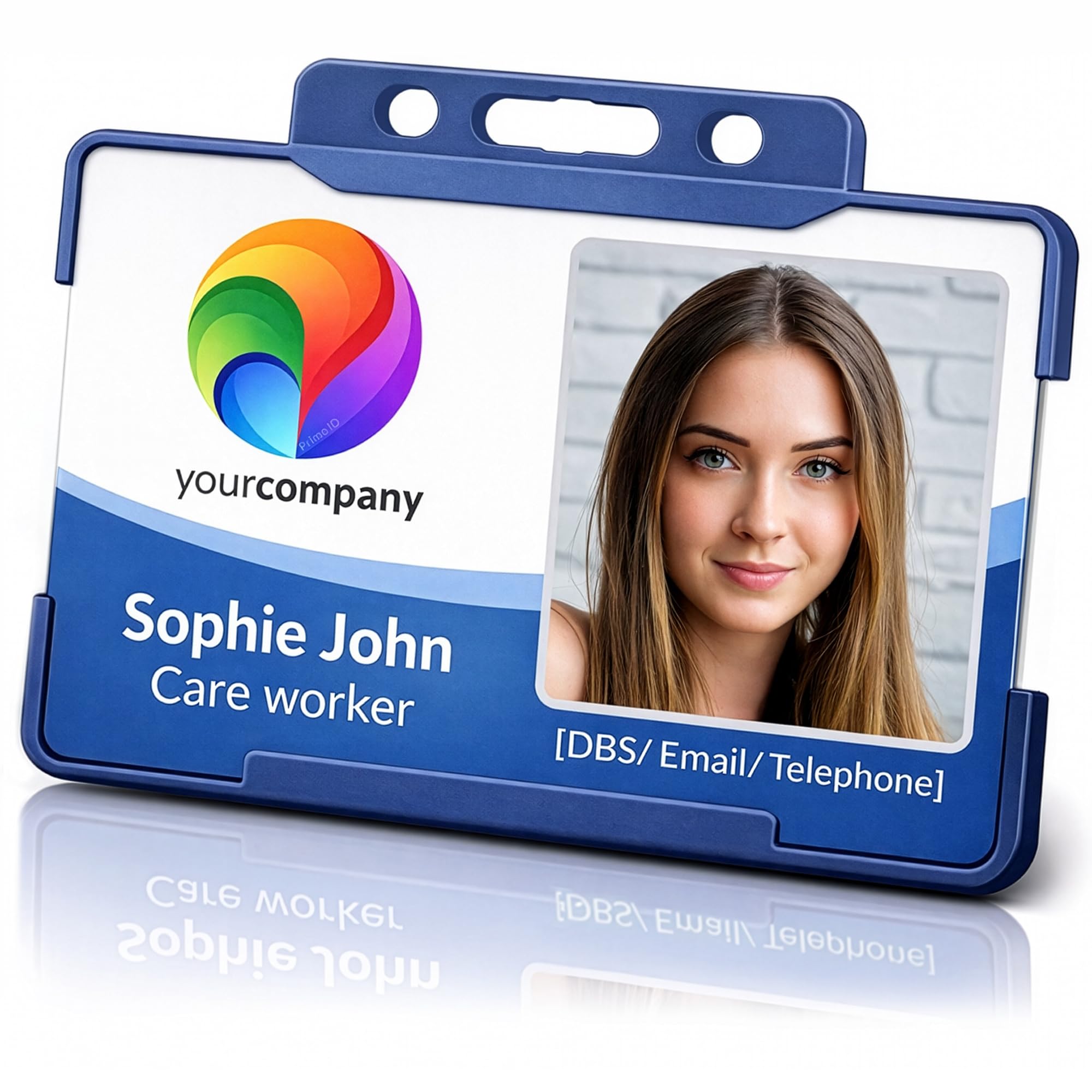 Personalised Staff Photo ID Cards for Business, Care, Schools & Organisations. Custom Printed Plastic ID Badge with Optional Lanyard & Holder