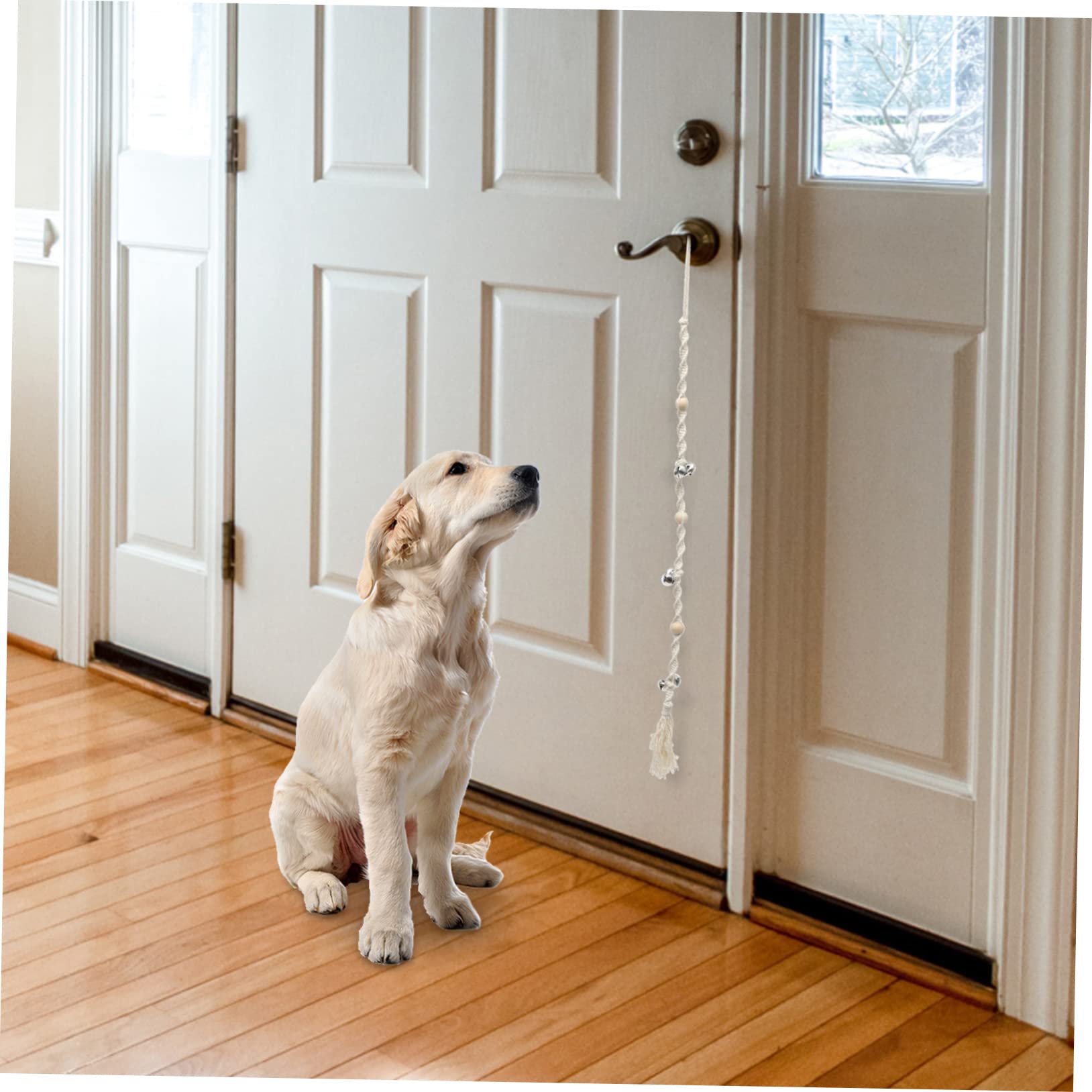 balacoo 2pcs Woven Dog Bell Dog Door Bell for Potty Training Elegant Practical