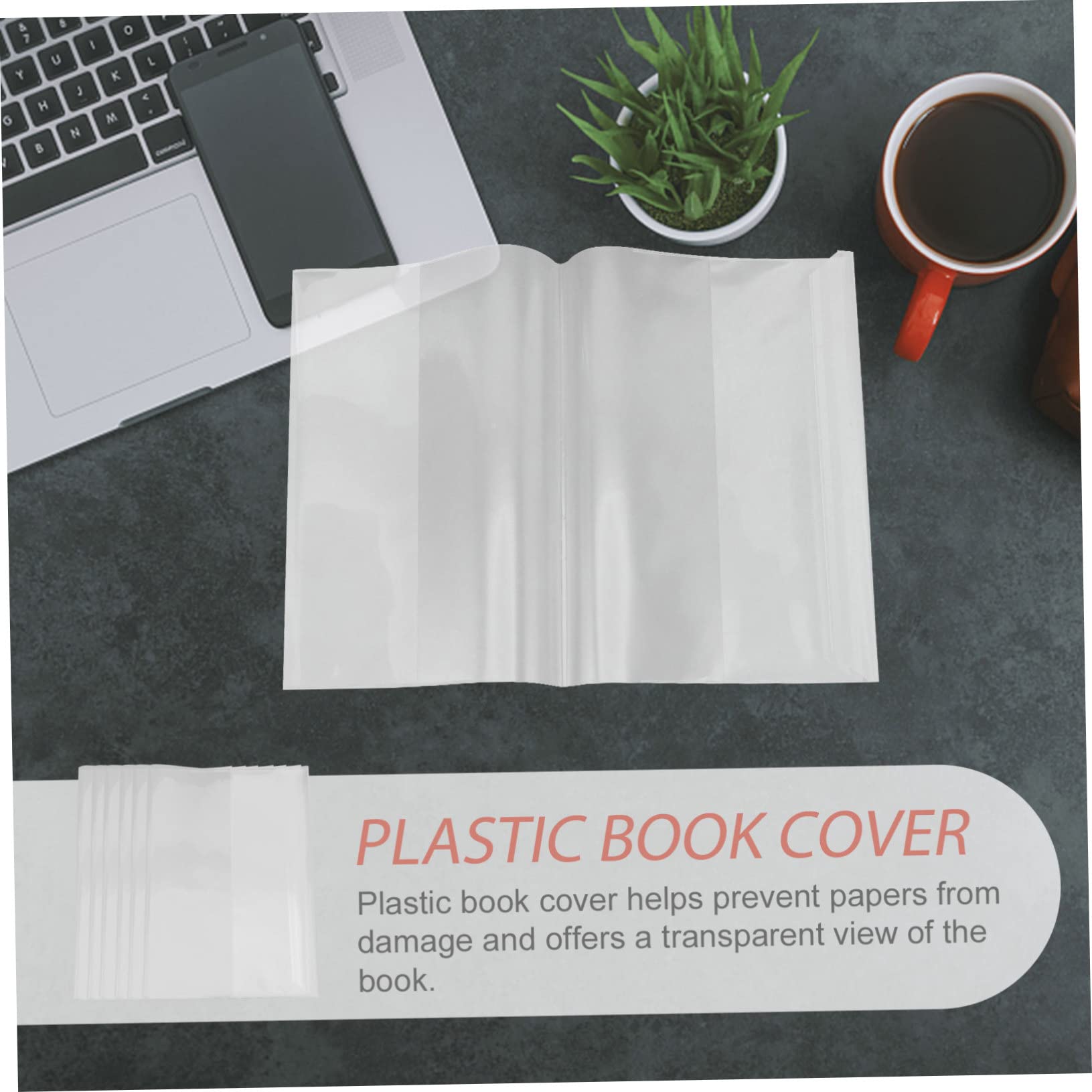 DOITOOL 80 Pièces Lot de Protège Cahiers Transparente Autocollante Film de Protection Étanche pour Manuels Scolaires et Housse Souple Résistante Aux Rayures pour Étudiants