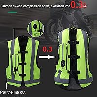 Vista 2 de Chaleco de motocicleta con bolsa de aire, equipo de seguridad utilizado para montar en motocicleta y deportes ecuestres, chaleco reflectante
