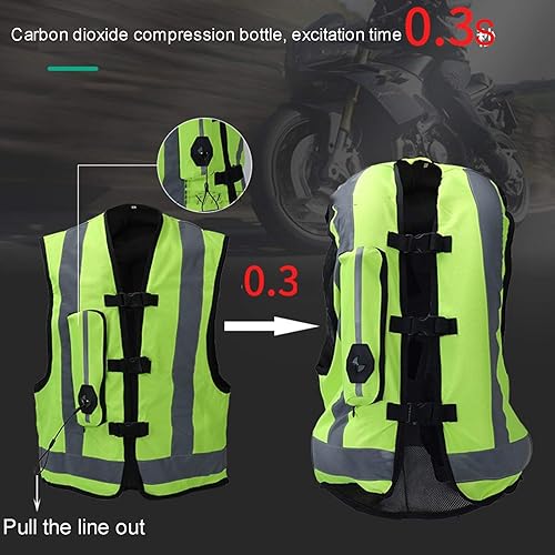 Miniatura 2 de Chaleco de motocicleta con bolsa de aire, equipo de seguridad utilizado para montar en motocicleta y deportes ecuestres, chaleco reflectante para