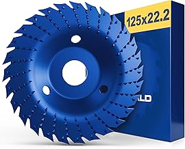 Falkenwald Flex Cut & Rasp Disc, 125 mm Wood Carving Disc for Angle Grinders, 125 mm Rasp disc for cutting wood, Flex wood cutter, Woodcarver for angle grinder, flex disc for cutting wood