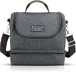 Bolsa Térmica Preta Com Dois Compartimentos