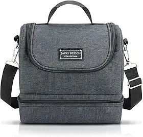 Bolsa Térmica Preta Com Dois Compartimentos