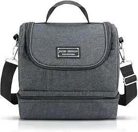 Bolsa Térmica Preta Com Dois Compartimentos
