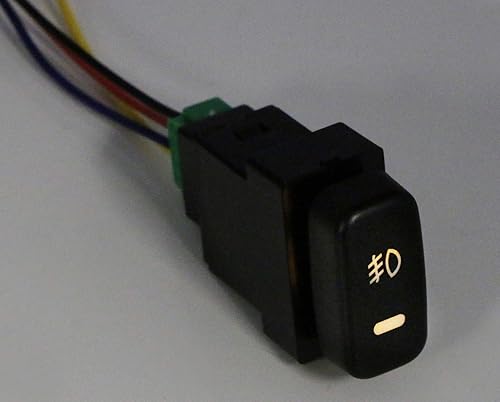 Miniatura 5 de iJDMTOY Interruptor de botón de 4 polos de 12 V estilo fábrica con luces indicadoras LED compatibles con luces antiniebla, DRL, barra de luz LED,