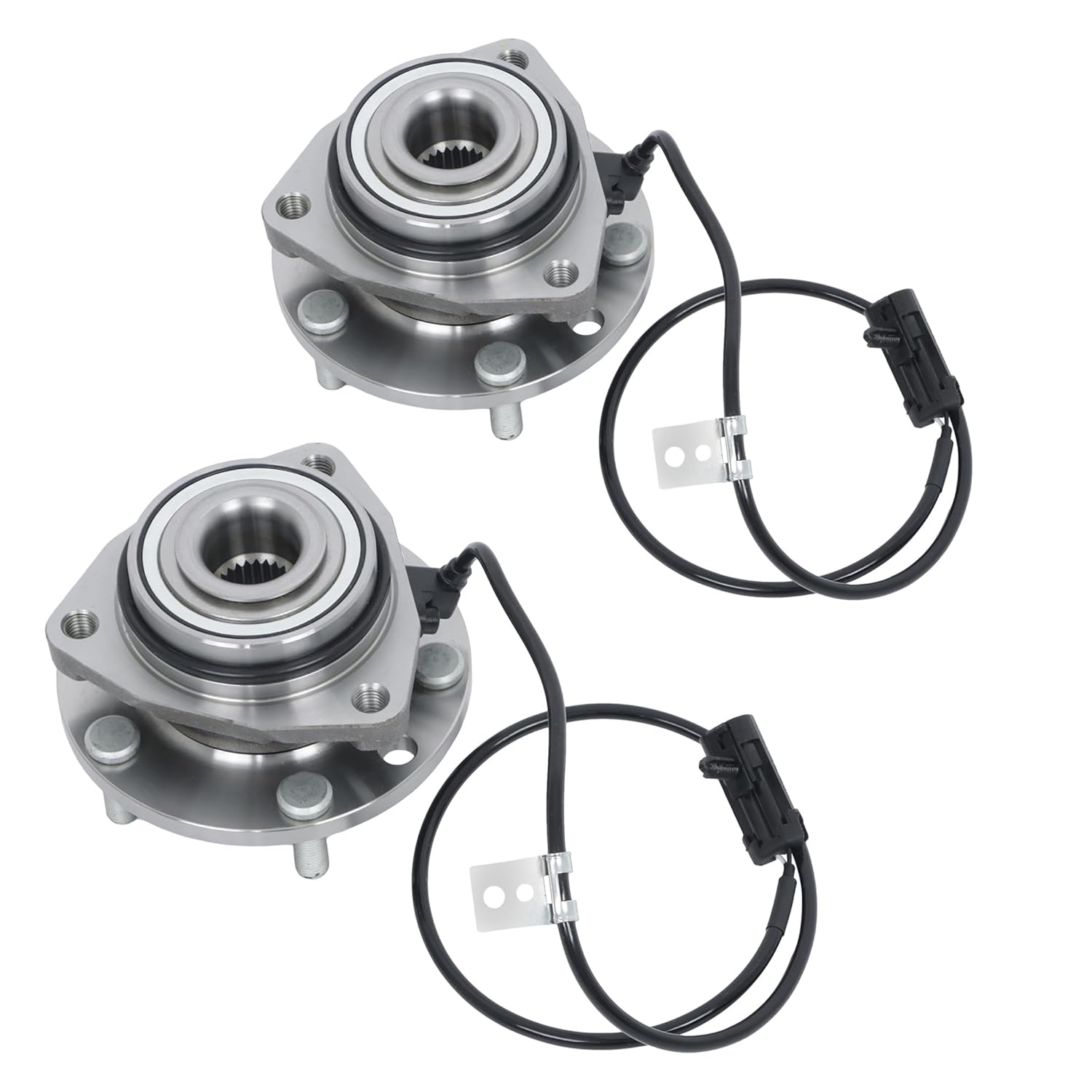 Set of 2 4WD Pair Front Wheel Hub and Bearing Assembly Replacement for Chevy Blazer S10 Replacement for GMC Jimmy 4x4 4WD 1997-2005 5 Lug w/ABS 513124