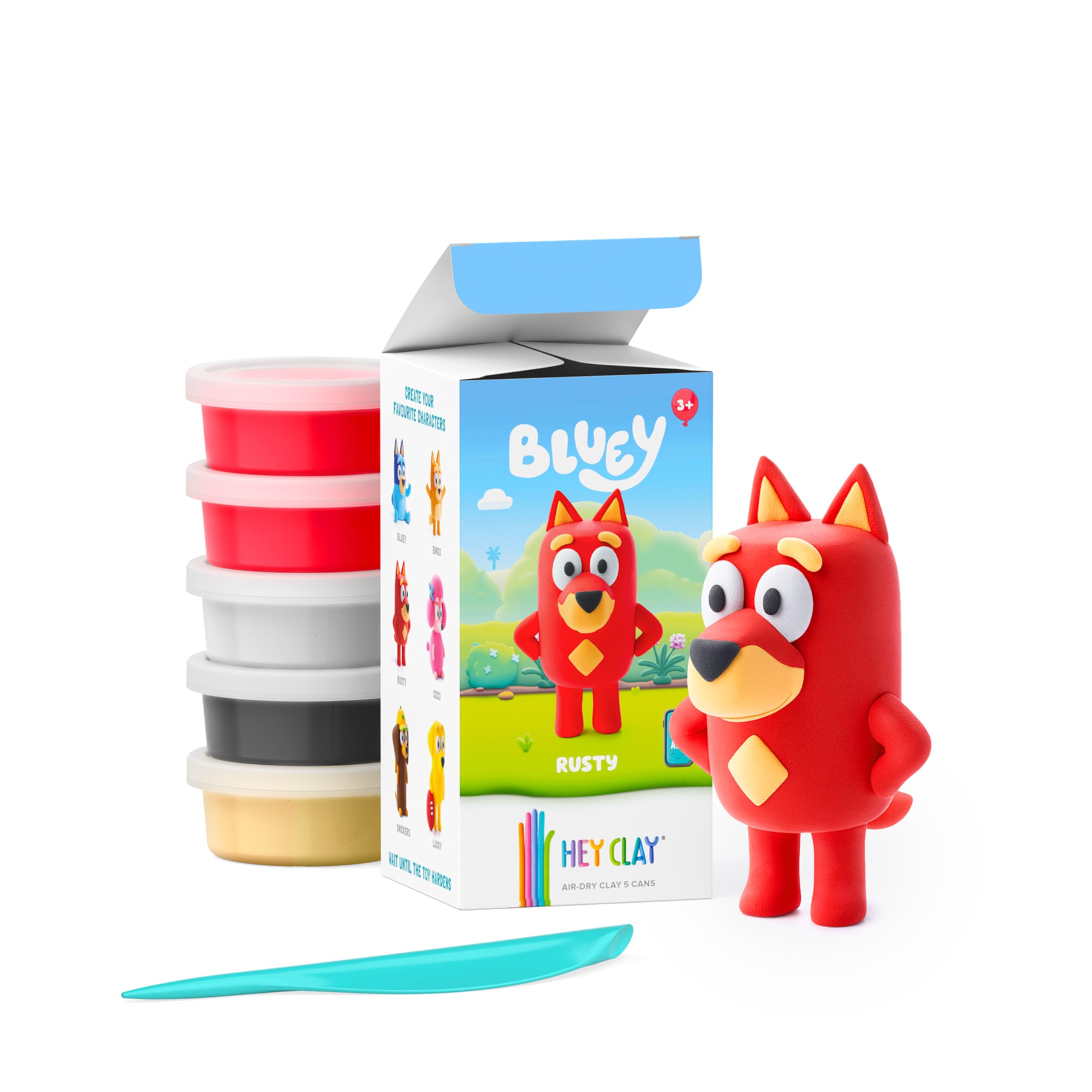 Pâte à modeler séchant à l'air Bluey HEY CLAY kit créatif 3+