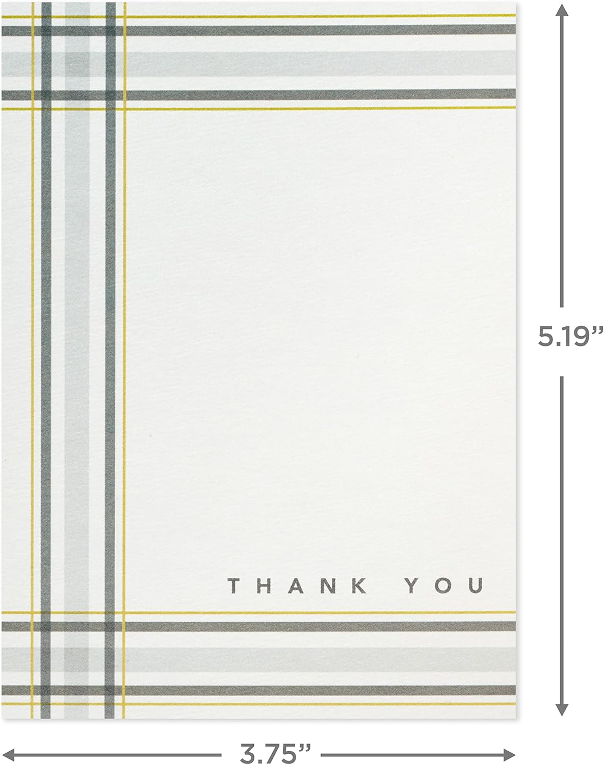 Hallmark Thank You Cards Assortment, Stripes and Plaid (48 Cards with Envelopes) - Image 3